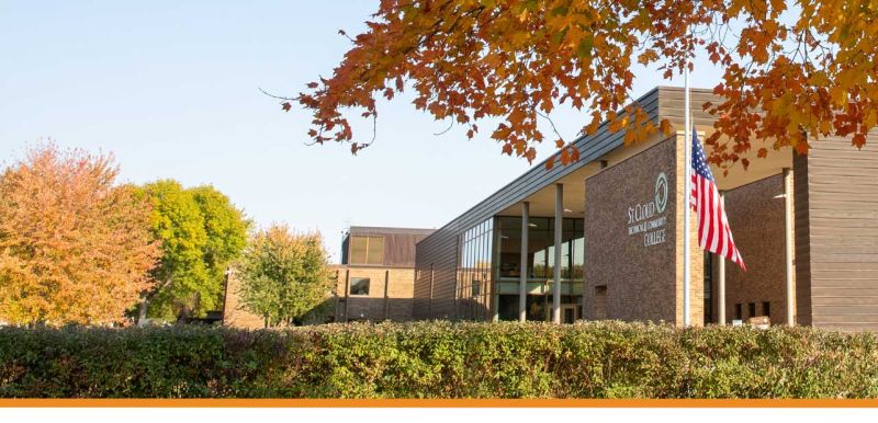 SCTCC in the fall with an orange line underneath