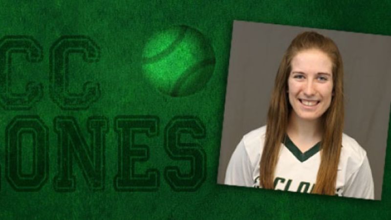 Shania Kinghorn with SCTCC Cyclones green background