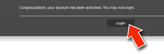 account activated screenshot