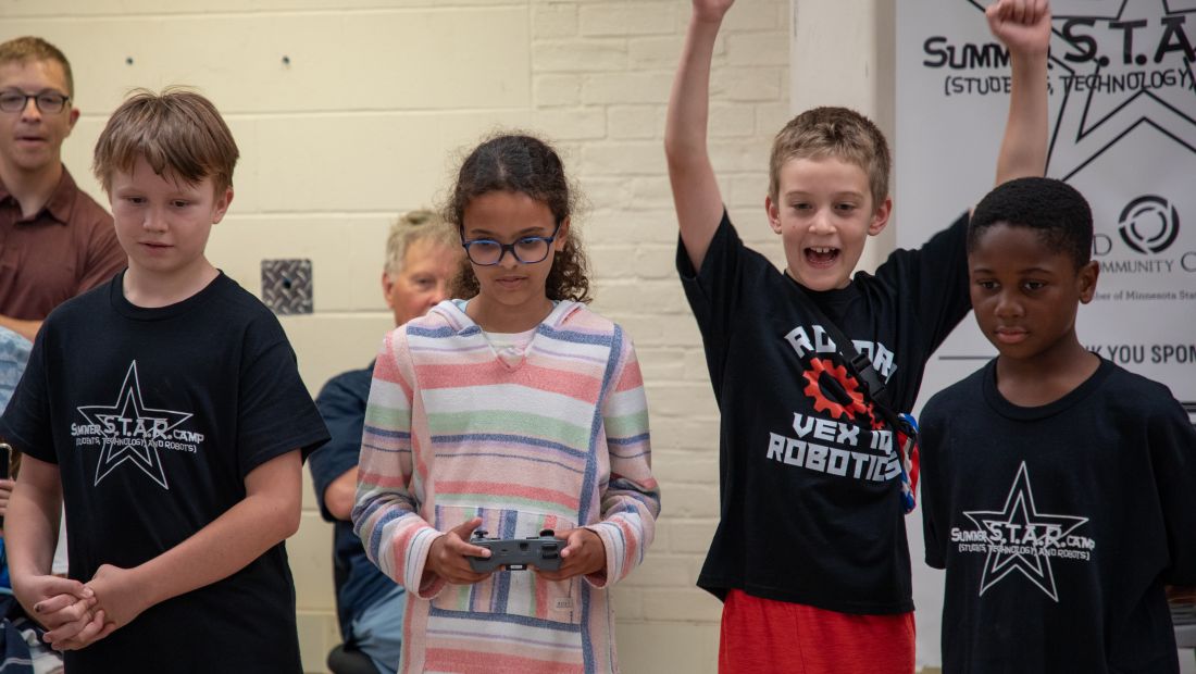 campers celebrating at STAR camp