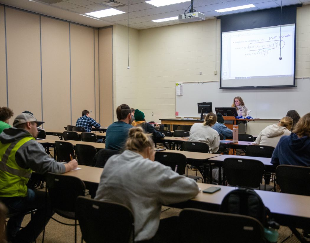 instructor and students in class