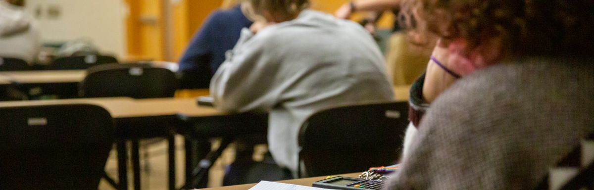 student in classroom