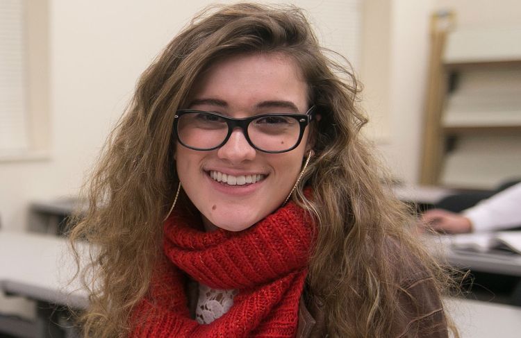 female student smiling