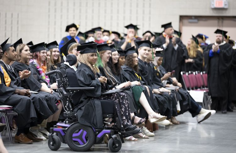 Commencement students in audience