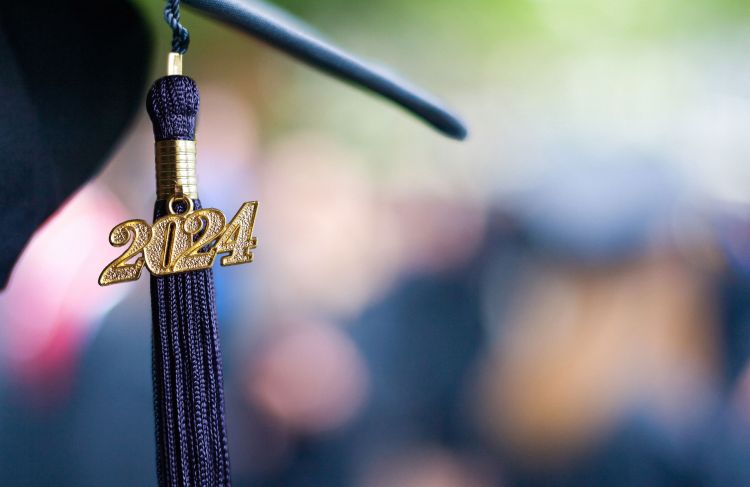 grad cap with tassle and 2024