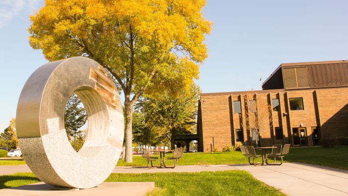 Outdoor view in front of the college