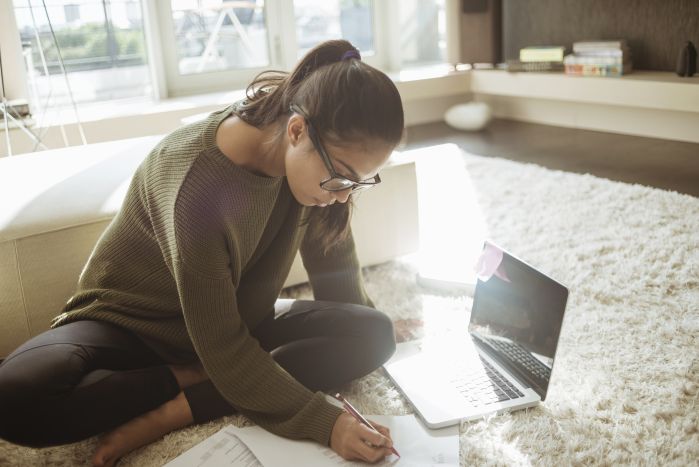 student on laptop