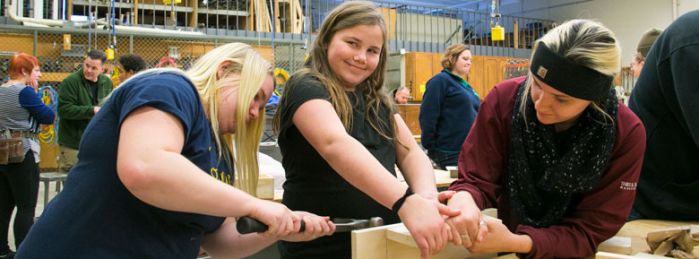 people working on carpentry project