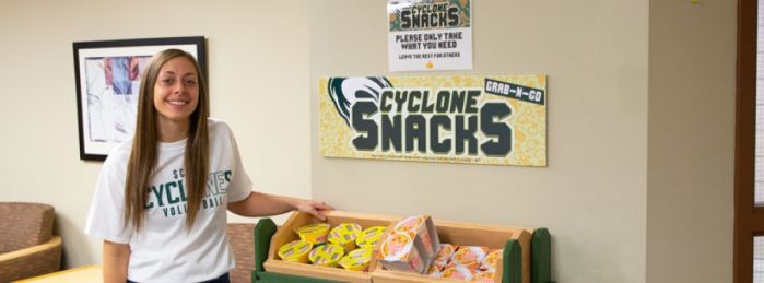 Student at Cyclone Snacks