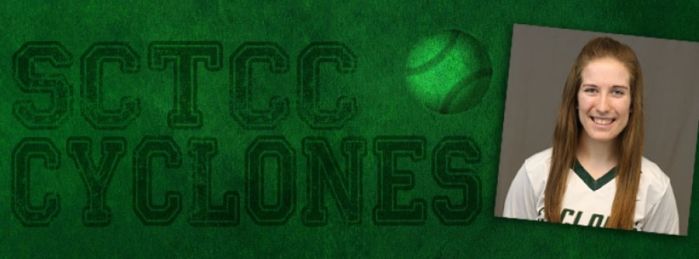 Shania Kinghorn with SCTCC Cyclones green background