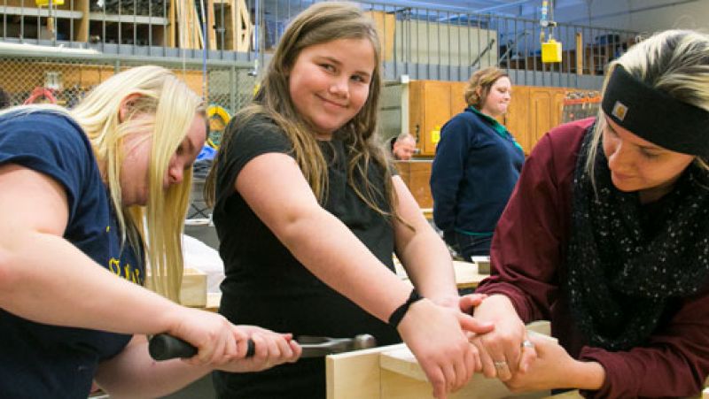 people working on carpentry project