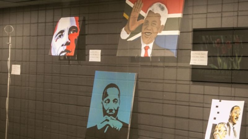 2017 MLK art in display case