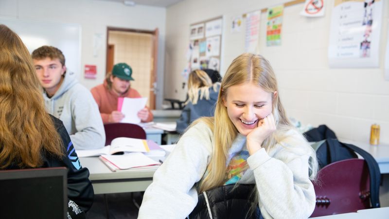 Marketing Sales Management students in the classroom