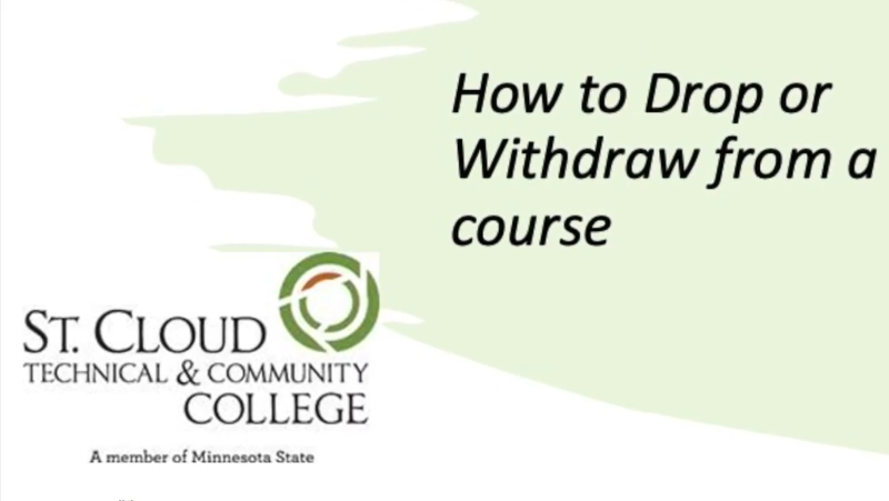 How to Drop or Withdraw From a Course