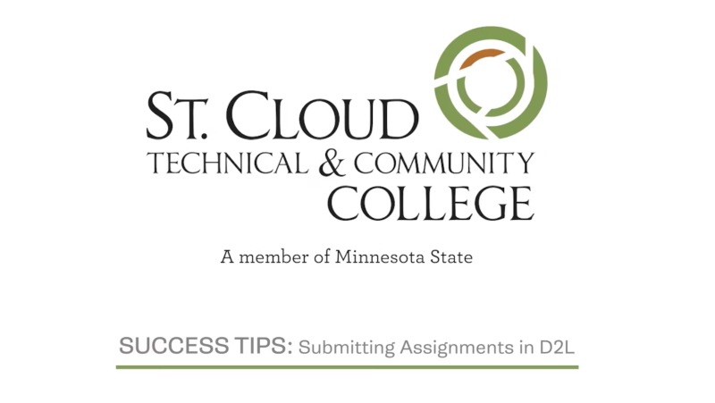 SCTCC logo. Success tips: Submitting Assignments in D2L