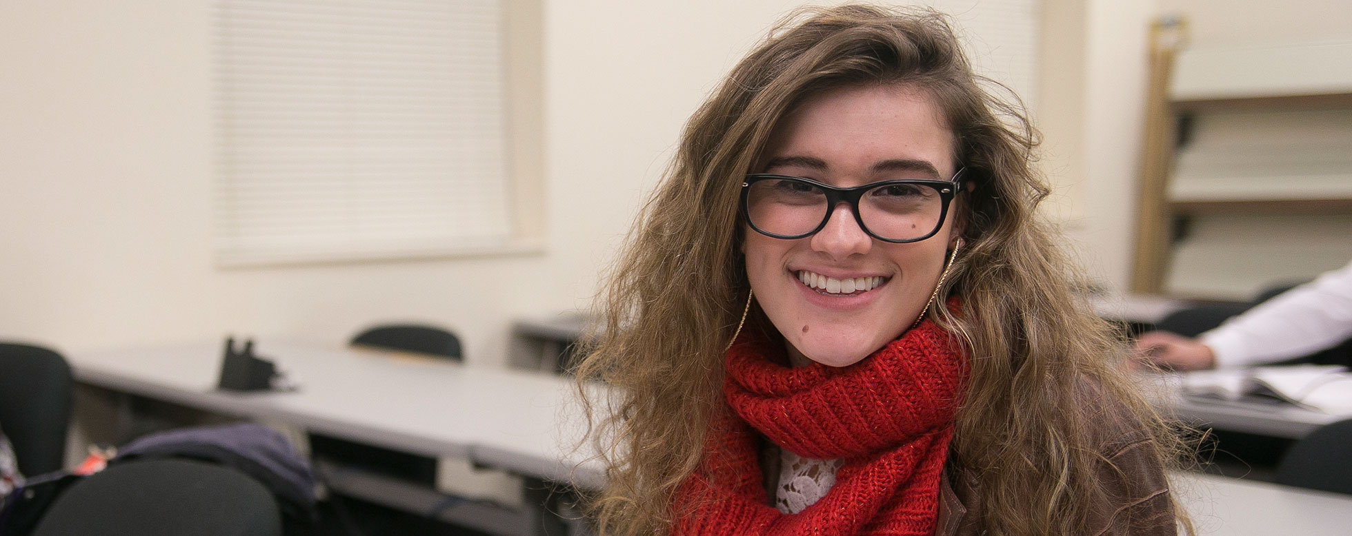 female student smiling