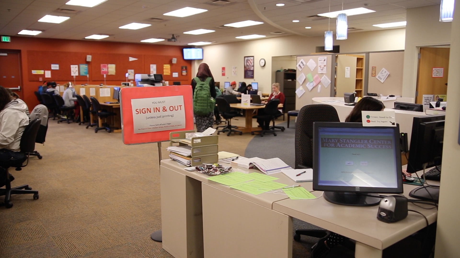 Inside of the Center for Academic Success